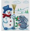 Схема вышивки «Зайчик и снеговик»