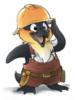 Схема вышивки «Пингвин-строитель»