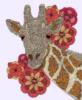 Схема вышивки «Жираф среди цветов»