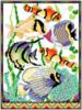 Схема вышивки «Цветные рыбки»