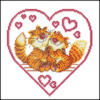 Схема вышивки « Коты в сердце.»