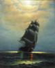 Схема вышивки «A ship at sea at twilight»