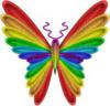 Схема вышивки «Бабочка радуга»