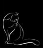 Схема вышивки «Черная кошка в темной комнате»