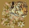 Схема вышивки «Тигр и лилии»