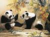 Мишки панда в осеннем лесу: оригинал