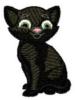 Схема вышивки «Черный котенок»