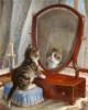 Схема вышивки «Котенок в зеркале»