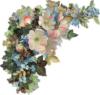 Схема вышивки «Незабудки,цветки вишни и листья»