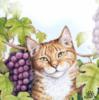 Схема вышивки «Кот в винограднике»