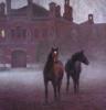 Схема вышивки «Лошади. Город. Туман»