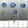 Схема вышивки «Триптих голубые розы»