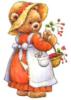 Схема вышивки «Медведица с ягодами»