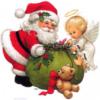 Схема вышивки «Санта клаус и ангелочек»