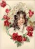 Схема вышивки «Девчушка в розах»