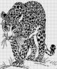 Схема вышивки «Черно=белый леопард»