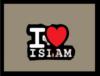 Схема вышивки «Я люблю ислам»