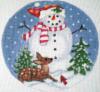 Схема вышивки «Весёлые снеговики»