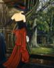Схема вышивки «Женщина в черной шляпе»