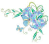 Схема вышивки «Blue flowers»