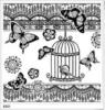 Схема вышивки «Бабочки и птица»