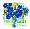 Схема вышивки «Blue Flowers In Vase»