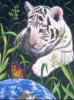 Схема вышивки «Белый тигрёнок»