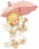 Схема вышивки «Ангелочек под зонтом»