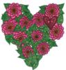 Схема вышивки «Цветочное сердце»