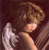 Схема вышивки «Задумчивый ангелочек»