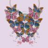 Схема вышивки «Сердце из бабочек»