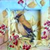 Схема вышивки «Птичка и ягодки»