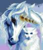 Единорог и белый кот: оригинал