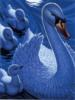 Схема вышивки «Синие лебеди»