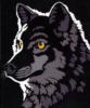 Схема вышивки «Портрет волка»