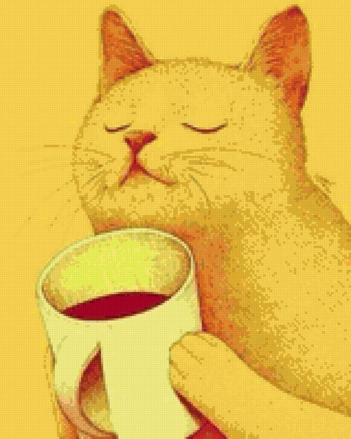 картинки кот с кофе онлайн картинки кот с кофе